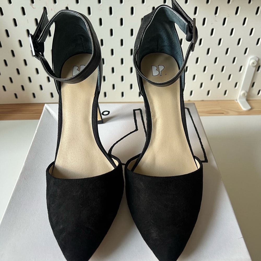 NWT BP Mallory Lea Black High Heel Ankle Strap Shoes size 8 - Picture 3 of 9